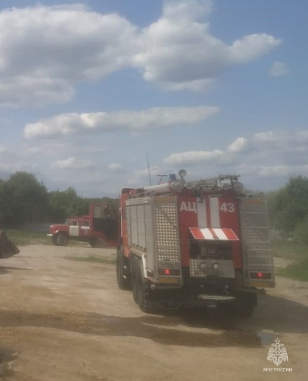 Пожар в Медынском районе, д. Михеево