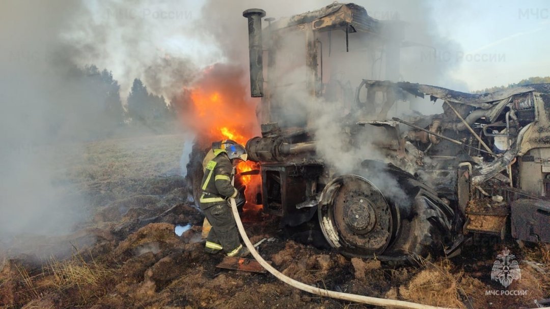 Пожар в Медынском районе, д. Гусево